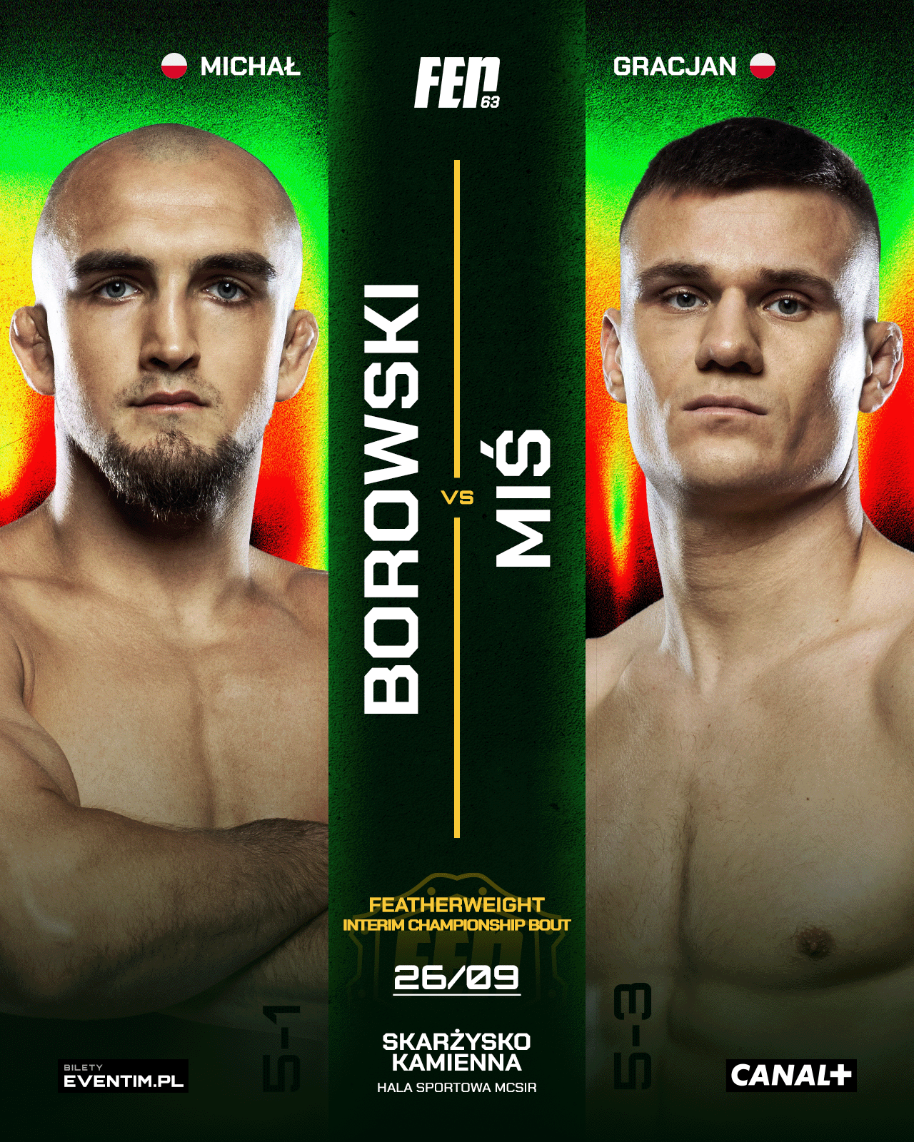 Borowski vs Miś 2 in fight for interim featherweight title