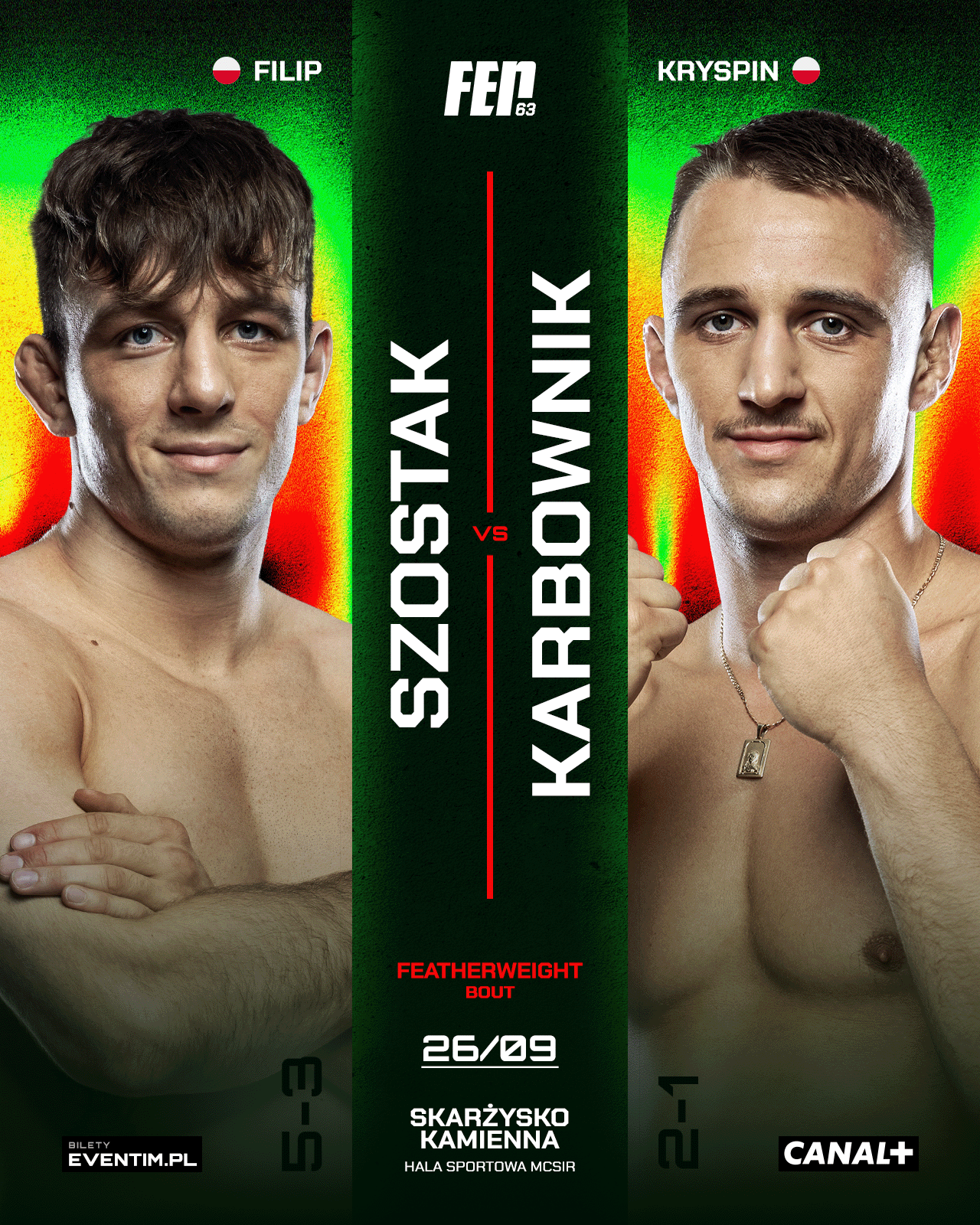 Szostak will face Karbownik at FEN 63
